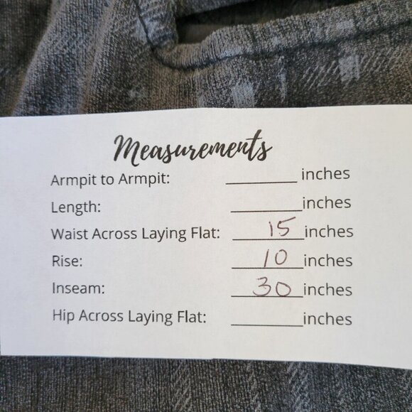 Charlie B Velour Pull On Drawstring Straight Leg Pants Gray Plaid Women's Size S - Picture 10 of 10